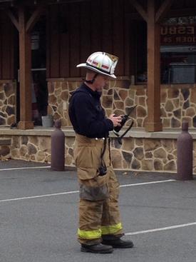 Deputy Chief Gathercole running Command at a gas leak on 10/19/13.